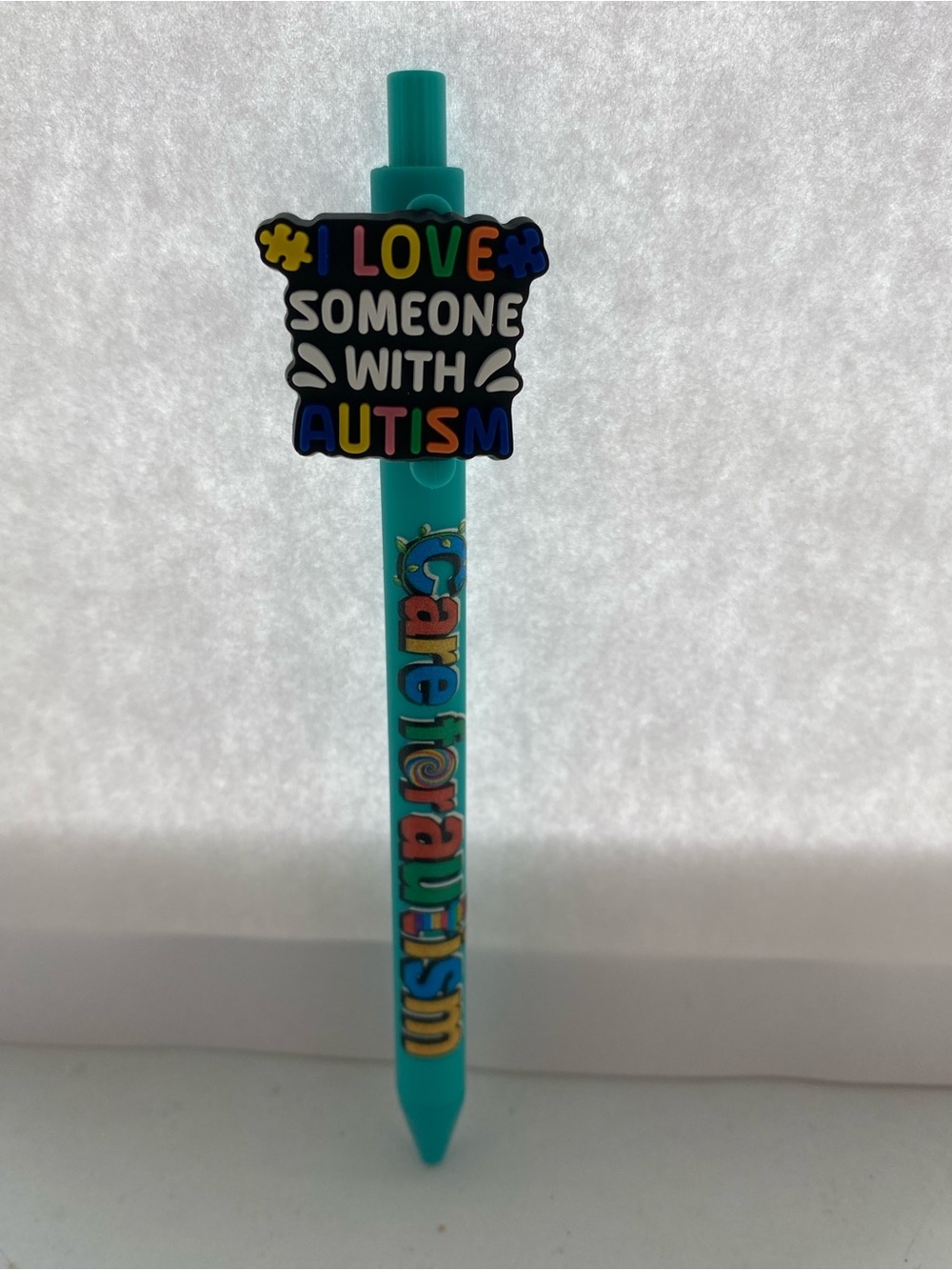 Teal 'I Love Someone With Autism' Pen